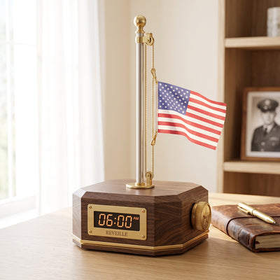The First Call — Reveille Flagpole Alarm Clock