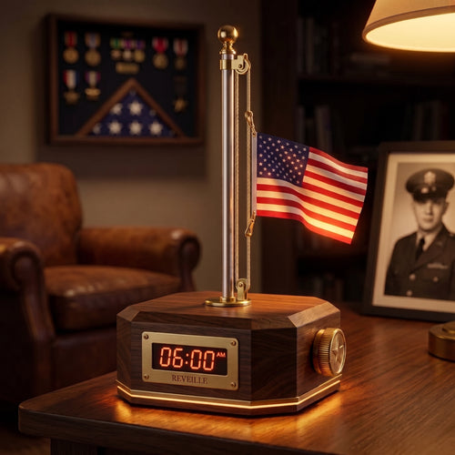 The First Call — Reveille Flagpole Alarm Clock